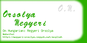 orsolya megyeri business card